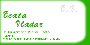 beata vladar business card