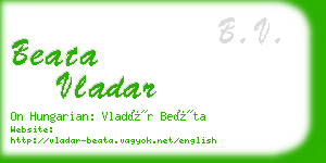 beata vladar business card